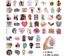 Cobee feministiniai lipdukai, 100 vienetų girl power lipdukų, vandeniui atsparūs viniliniai lipdukai, mergaitėms moterims, dovanos nešiojamam kompiuteriui, šalmui, kepurėms, vandens buteliams, automobilio lipdukai