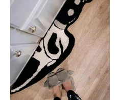 Lova Cocoarm kilimas su kaukolės peiliu, siaubo klyksmo peilio kilimas miegamojo sofai prie lovos, grindų kilimėlis, namų pasveikinimo dekoras, ghostface kilimas (50 cm)