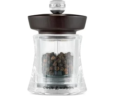 Cole &amp; Mason Holborn pipirų malūnėlis, šokolado spalvos bukas, 95 mm, pipirų malūnėlis su reguliuojamu rupumu, precision + carbon mechanizmas