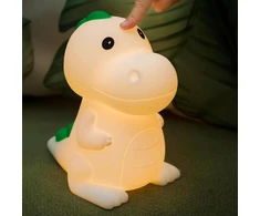 Colexy vaikiška led naktinė lemputė su 7 spalvų šviesomis, pritemdoma dinozauro formos lemputė kūdikiams, naktinė lemputė prie lovos, įkraunama usb, kambario dekoracija, dovanos, žaislas, miego švieselė