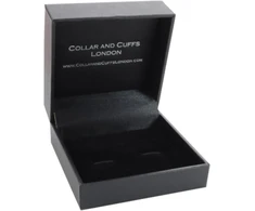 Collar and cuffs london - aukštos kokybės sąsagos su dovanų dėžute - casino token - stilingas žalvaris - sidabro, juodos ir raudonos spalvos - casino žaidimas pokeris, apvalios, žalvarinės, be akmens