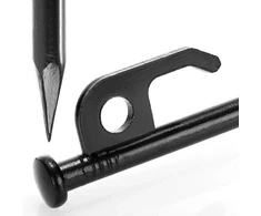Com-four® 12 x plieniniai palapinės kuoliukai - ilgi ir tvirti kuoliukai stovyklavimui ir naudojimui lauke - idealūs normaliam ir kietam gruntui - 20 cm