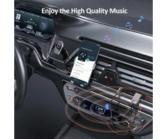 Comblu bluetooth aux adapteris automobiliui, automobilinis aux bluetooth 5.0 belaidis imtuvas pintas usb į 3.5 mm lizdo adapteris su įmontuotu mikrofonu bluetooth automobilių rinkiniai laisvų rankų įrangai