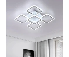 Comely Led lubų šviestuvas, 61 W, 7000 Lm, kūrybingas 5 galvučių kvadratinis Led lubų šviestuvas, akrilinis baltas lubų apšvietimas, modernus Led miegamojo, svetainės šviestuvas, šaltai balta 6500 K