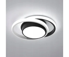 Comely led lubų šviestuvas juodas sieninis šviestuvas baltas ring modernus apvalus 6500k 32w