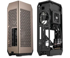 Cooler Master Ncore 100 Max Bronze Mini-itx Sff Tower korpusas - pritaikytas Aio aušintuvas, 850w Sfx Gold Atx 3.0 maitinimo šaltinis, lengvas montavimas, Pcie 4.0 riser ir vertikalus Gpu palaikymas