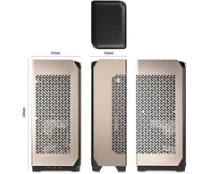 Cooler Master Ncore 100 Max Bronze Mini-itx Sff Tower korpusas - pritaikytas Aio aušintuvas, 850w Sfx Gold Atx 3.0 maitinimo šaltinis, lengvas montavimas, Pcie 4.0 riser ir vertikalus Gpu palaikymas
