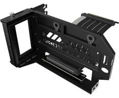 Cooler Master Vertical Gpu Holder Kit V3 - skirtas E-atx/atx/matx Pc korpusams ir Pci-e 4.0 įrenginiams, pritaikomas modulinis vaizdo plokštės laikiklis, storas Sgcc plieno laikiklis, įskaitant 165 mm riser kabelį - juodas