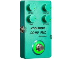 Coolmusic C-cs01 kompresoriaus pedalas, gitaros kompresijos efektas elektrinei gitarai ir bosui, true bypass
