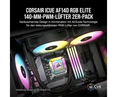 Corsair Af140 Rgb Elite 140mm Pwm ventiliatorių rinkinys su Rgb apšvietimu