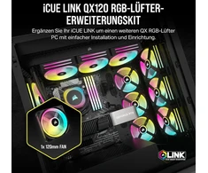 Corsair Icue Link Qx120 Rgb Magnetic Dome Rgb ventiliatorius 120 mm juodas