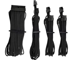 Corsair premium atskirai apvalkalais dengti psu kabeliai, starter kit – red, 2 metų garantija