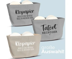 Cozyint juokingas tualetinio popieriaus laikiklis, pilkas, vietą taupantis tualetinio popieriaus laikiklis kaip dovana arba dovanos idėja Tualeto/wc kambario dekoravimui, tualetinio popieriaus laikiklio krepšelis (pilkas (smėlio spalvos viduje))