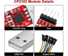 Cp2102 usb į serial modulį ruizhi, 2 vnt. cp2102 usb į ttl keitiklis su trumpikliu, cp2102 usb serial keitiklis, cp2102 lustas, skirtas 3,3 v ir 5 v, suderinamas su arduino ir stc atsisiuntimu