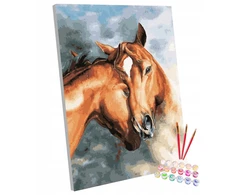 Creart Paveikslas tapyba pagal numerius ant rėmo, arklys, žirgai, 40x50 cm