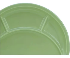 Creatable, 22985 serijos universalios fondiu lėkštės, žalios, 4 dalių indų rinkinys 4 asmenims, fondiu lėkštės pagamintos iš porceliano, galima plauti indaplovėje ir naudoti mikrobangų krosnelėje, pagaminta Europoje