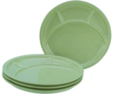 Creatable, 22985 serijos universalios fondiu lėkštės, žalios, 4 dalių indų rinkinys 4 asmenims, fondiu lėkštės pagamintos iš porceliano, galima plauti indaplovėje ir naudoti mikrobangų krosnelėje, pagaminta Europoje