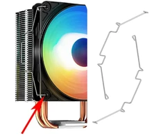 Create idea 4 vnt. 9 cm cpu aušintuvo ventiliatoriaus vielos sagtis, nerūdijančio plieno kompiuterio cpu ventiliatoriaus spaustukai viršutinis kabliukas, skirtas tuščiavidurio veleno ventiliatoriui, suderinamas su Jonsbo Cr1400 Cr1200