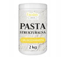 Creative Deco Struktūrinė stambiagrūdė balta pasta 3d efektams ir struktūroms, 2kg
