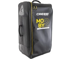 Kelioninis Cressi Unisex Adult Moby 2 krepšys, tvirtas ir erdvus krepšys su ratukais, idealus nardymo įrangai, sporto prekėms ir kelionėms transportuoti, juodas/geltonas, 110 l