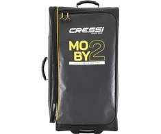 Kelioninis Cressi Unisex Adult Moby 2 krepšys, tvirtas ir erdvus krepšys su ratukais, idealus nardymo įrangai, sporto prekėms ir kelionėms transportuoti, juodas/geltonas, 110 l