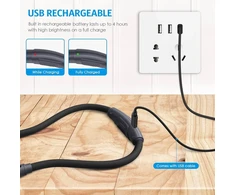 Criacr kaklo skaitymo lempa knygai, 3 spalvos ir reguliuojamas ryškumas, led knygos lempa, įkraunama usb led pakabinama lempa skaitymui, mezgimui, stovyklavimui, bėgiojimui, remontui