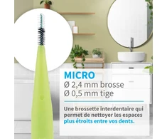 Dantų šepetėlis Crinex Phb Plus Micro Plus 0.9 12 tarpdančių šepetėlių
