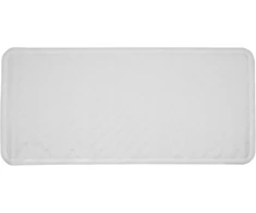 Croydex Hygiene 'n' Clean neslystantis, didelis natūralaus kaučiuko vonios kilimėlis su siurbtukais, 37 x 90 cm, baltas