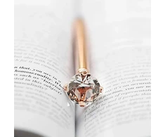 Crystal rutuliukinis rašiklis, diamond rutuliukinis rašiklis, 4 vnt pakuotė, rose auksinis metalinis ištraukiamas rutuliukinis rašiklis, didelis crystal rašiklis verslui, biurui, kanceliarinėms prekėms