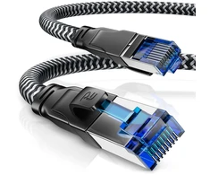 Csl Cat.8 tinklo kabelis 40 Gbps, medvilninis apvalkalas, Rj45