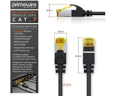Csl Cat.8 tinklo kabelis 5m, 40 Gbit/s, juodas, atsparus dilimui