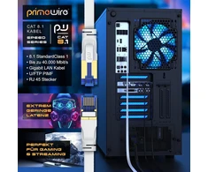 Csl Cat.8.1 tinklo kabelis, 5m, plokščias, 40 Gbit/s, Rj45 Ethernet
