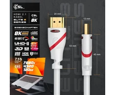 Csl Hdmi 2.1 kabelis 0.25m - 8k 120hz, 4k 240hz, 48 Gb/s