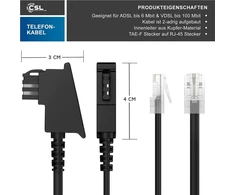 Csl Interneto Kabelis Tae-f į Rj45, 10m, Juodas