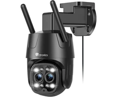 Ctronics 2.5k 4mp 6x Hibridinis Priartinimas Lauko Stebėjimo Kamera Wifi 2.4/5ghz, Ip Lauko Kamera su Automatiniu Priartinimo Sekimu, Dvigubas Objektyvas, Žmonių Aptikimas 355° 90° Spalvotas Naktinis Matymas Dvipusis Garsas Pc