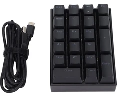 Cuifati laidinė skaitmeninė klaviatūra su 21 klavišu Rgb, laipsniškas klavišų gaubtas su apšviesta mechanine Led klaviatūra, Plug and Play skaitmeninė klaviatūra, aukštas klavišų gaubtas