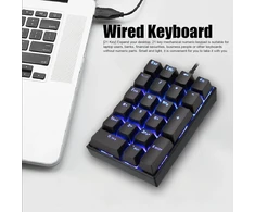 Cuifati laidinė skaitmeninė klaviatūra su 21 klavišu Rgb, laipsniškas klavišų gaubtas su apšviesta mechanine Led klaviatūra, Plug and Play skaitmeninė klaviatūra, aukštas klavišų gaubtas