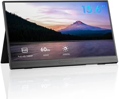 Cuqi nešiojamas monitorius, 15.6 colių fhd nešiojamas monitorius, 1920 x 1080 hdr ips mobilus monitorius su type-c hdmi, skirtas nešiojamam kompiuteriui/pc/raspberry pi/išmaniajam telefonui/mac/XBOX/ps4/switch