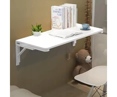 Cvter Sulankstomas sieninis stalas Stalviršis 60x40 cm baltas
