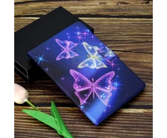 Cxtcase dėklas, skirtas Lenovo Tab M10 Plus 3rd Gen (2022) 10.6 colių planšetiniam kompiuteriui, Pu odos apsauginis išmanusis dėklas, stovo funkcija, plonas apsauginis dėklas, skirtas Lenovo Tab M10 Plus 3rd Gen, violetinis drugelis
