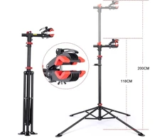 Cxwxc dviračio montavimo stovas - profesionalus remonto stovas su įrankių dėklu ir magnetiniu skyriumi, pasukamas ir sulankstomas, maksimali apkrova 30 kg