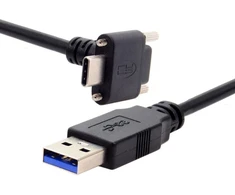 Cy 90 laipsnių žemyn nukreiptas kampinis užsukamas usb-c į usb 3.0 duomenų 5 gbps kabelis type c vr kamerai nešiojamam kompiuteriui (120 cm)