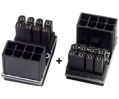 Cy atx 8 kontaktų moteriška į 8 kontaktų 180 laipsnių kampo adapteris, skirtas stalinio kompiuterio vaizdo plokštei