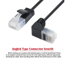 Cy itin plonas cat6 ethernet kabelis rj45 žemyn nukreiptas utp tinklo kabelio jungiamasis laidas 90 laipsnių cat6a lan, skirtas nešiojamam kompiuteriui, maršrutizatoriui, televizoriaus priedėliui, 3.0m