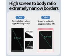 Klaviatūra Czemo Lcd rašymo lenta suaugusiems 6.5 colio su apsauginiu dėklu, daugkartinio naudojimo Lcd rašymo lentos, skaitmeninis rašymo planšetinis kompiuteris, stebuklinga lenta biurui, klasei, atmintinėms, užrašams, paprasta