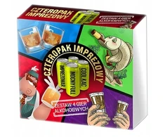 Czteropak imprezowy. 4 vakarėlių žaidimų rinkinys 4in1 4pak