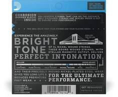 D'addario Esxl110 Xl Nickel Wound Regular Light (.010-.046) Double Ball End elektrinės gitaros stygos
