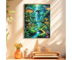 Daisen Art Peizažas tapyba pagal skaičius suaugusiems, tapyba pagal skaičius suaugusiems, vaikams, pradedantiesiems, lengva ant drobės, tapyba pagal skaičius su dažais ir teptukais, peizažas, 40 x 50 cm
