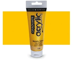 Daler Graduate Akriliniai Dažai Metallic Geltoni 120ml