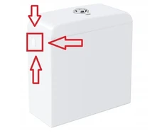 Dangtelis, skirtas wc kompakto bakelio angai uždengti, baltas